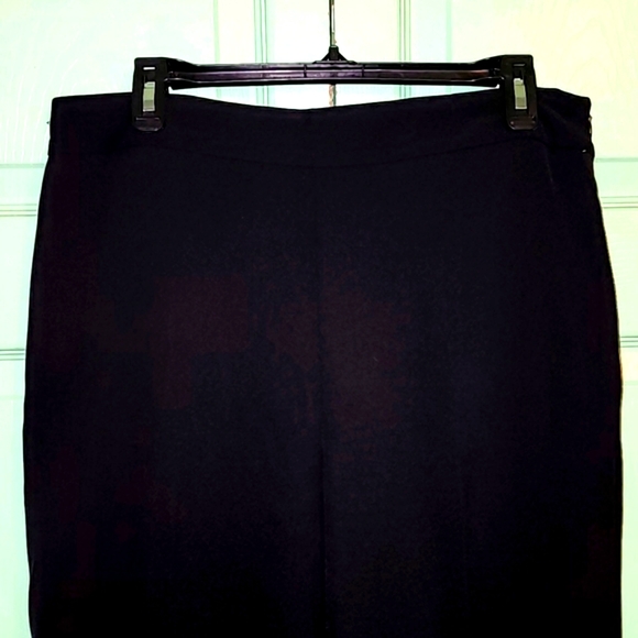 Black Wide Leg Ankle Pant (Size 12) NWOT W Worthington (Side Zip) - Picture 3 of 7